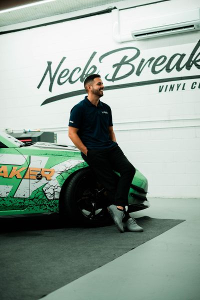 the owner of the Neckbreaker vinyl company - Patric Alvarez
